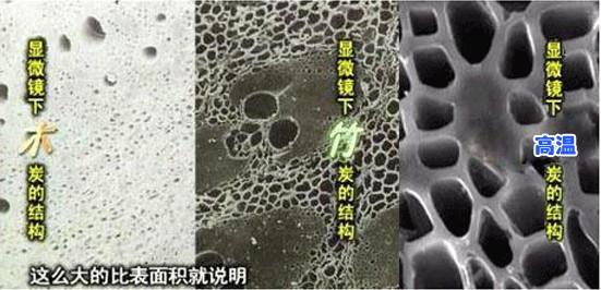 活性炭在显微镜的下呈现